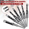 findmall 7Pcs Square Hole Drill Bit Set HSS Square Hole