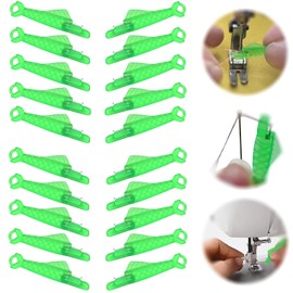 Agamino Fish Mouth Sewing Machine Needle Threader, 2024 New Automatic Sewing Needle Threader for Sewing Machine, Upgrade Plastic Fish Type Quick Sewing Machine Loop Sewing Supplies Tool (20Pcs)