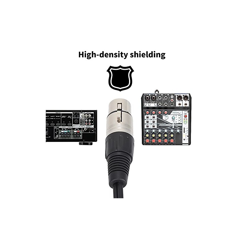 Cable de Audio de 1 XLR Hembra a 2 Macho,