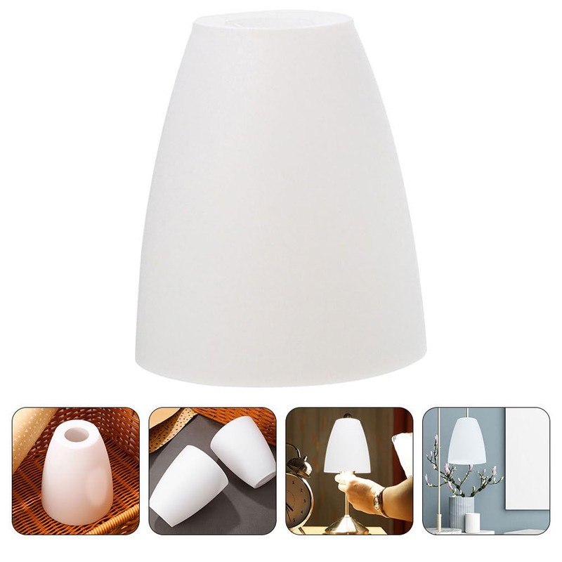 NOLITOY Plastic Cylinder Lampshade, White, Modern Style, Horseshoe Shaped, Softens