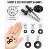 INCLY 1000PCS Pop Rivets Assortment Kit, 14 Sizes Black Rivets