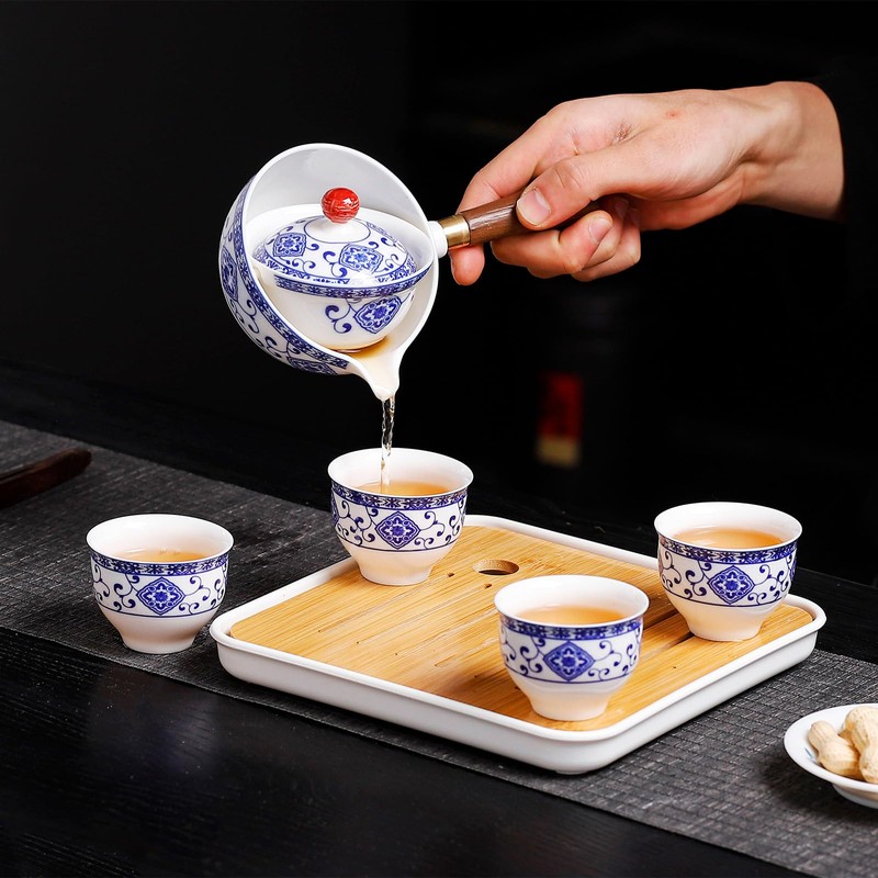 REOWONU Chinese tea set Gongfu tea set, Portable Teapot Set