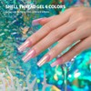 RARJSM Pearl Gel Nail Polish, Glitter Pearlescent Shell Polish Set