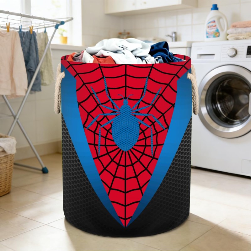 Laundry Hamper - Red Spider Web 58L Collapsible Waterproof Large