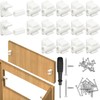 Juexica 16 Pairs False Cabinet Front Clip False Front Clips