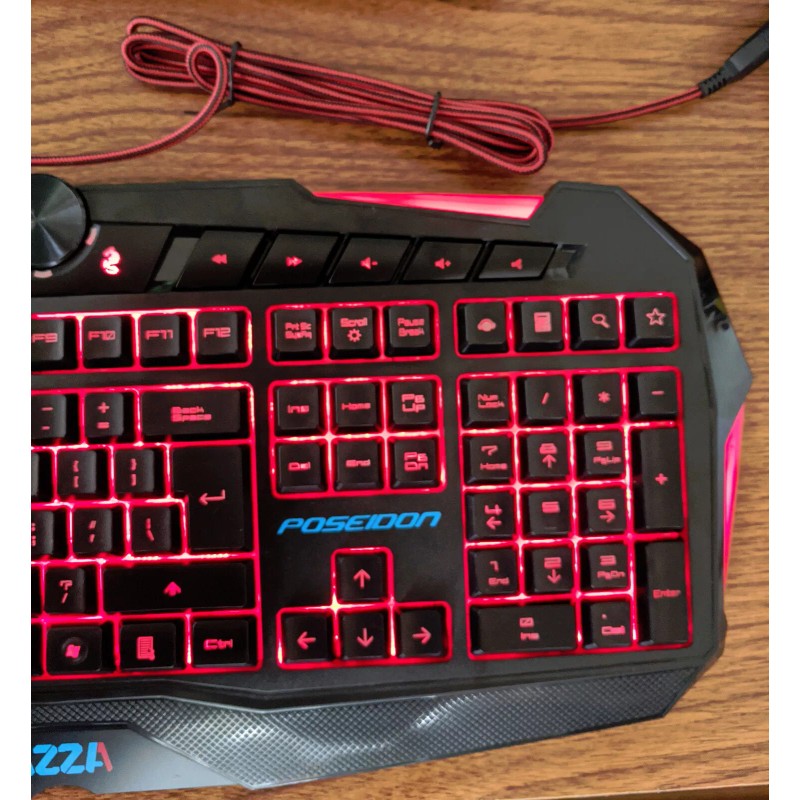 Azza NEW AZZA Poseidon PC Gaming Keyboard w/ Adj. RED
