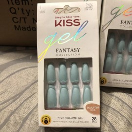 Kiss Lot Of 3 Long Kiss Gel Fantasy Glue-On Manicure Nails 79956 KGFS02