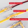 Clearhill 5mm 2Pin 24Packs Transparent Solderless COB LED Strip Connector