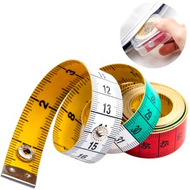 Portable Dual-Sided Fabric Measuring Tape, Flexible PU Small Pocket Measure for Tailors; Ideal for Dressmakers Sewing Accessories or as a measuring tape for body measurements in Inches and Centimetres