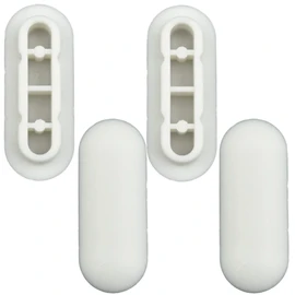 Toilet WC Seat Buffer Set Toilet Seat Bumper Noise Dampening Bumpers Gasket Toilet Seat Buffer Set Universal Toilet Bumper Replacement Cushioning Pads (White)