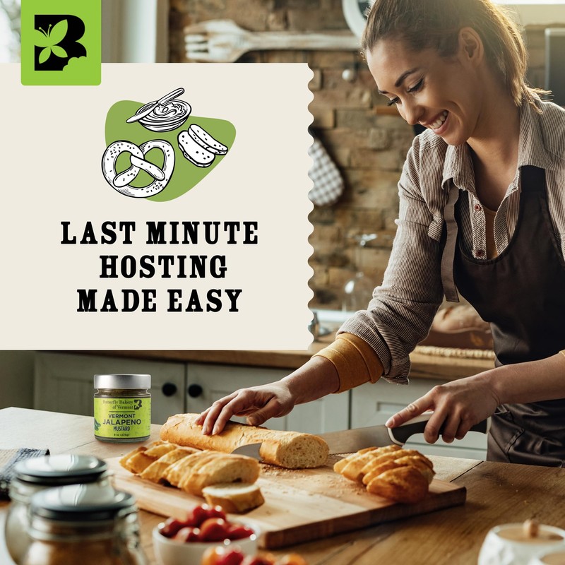 Butterfly Bakery of Vermont - Vermont Jalapeno Mustard, Gourmet Spicy