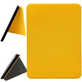 ZhaoCo Case for 7 Inch Kindle Colorsoft Signature Edition 2024 / Kindle Paperwhite 2024 / Kindle Paperwhite Signature Edition 2024, Book Folio Smart Protective Case (Fabric Yellow)