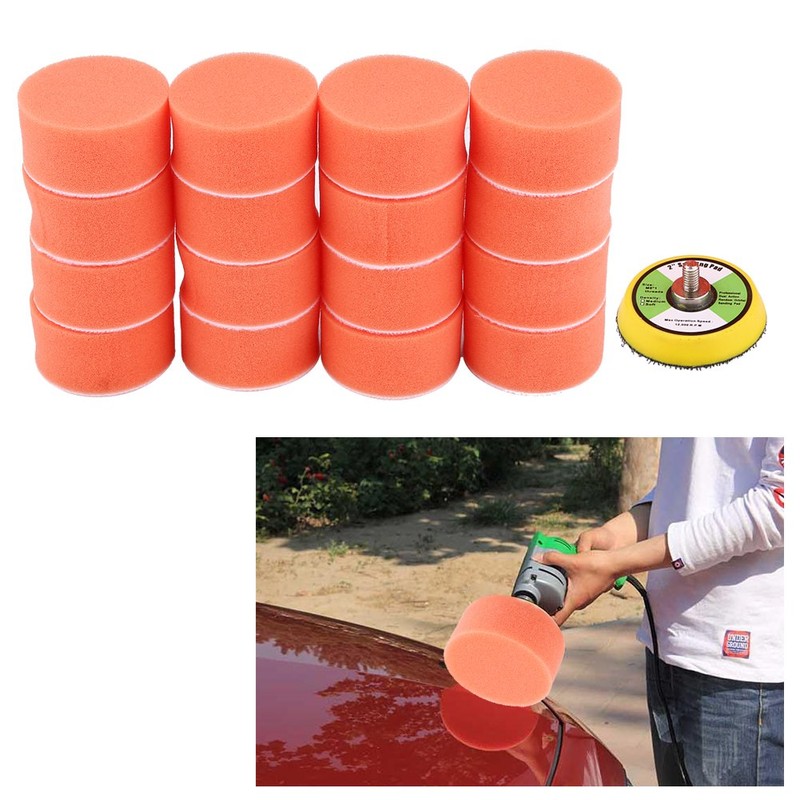 Qiilu 17-Piece Polisher Car Wash Polisher Sponge Polishing Pad Kit