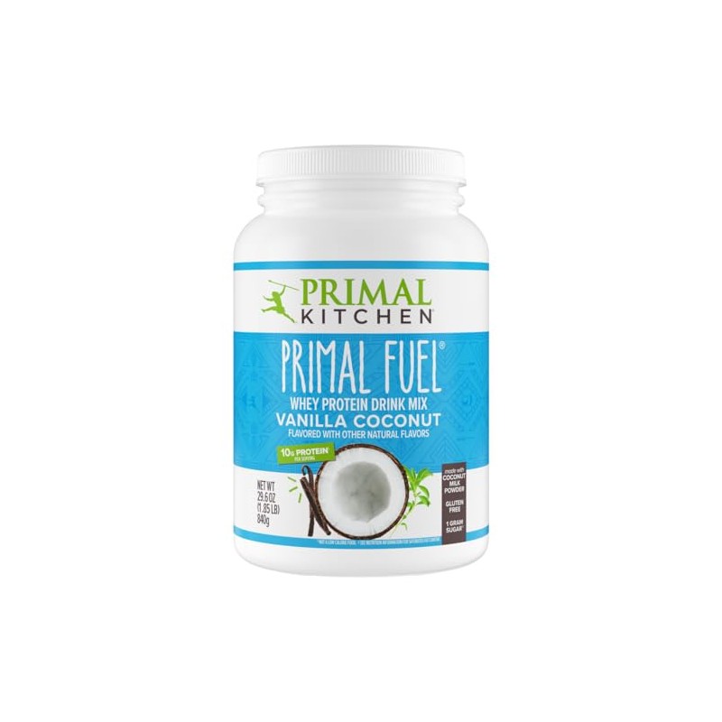 Primal Kitchen Primal Fuel Vanilla Coconut Whey Protein Drink Mix,
