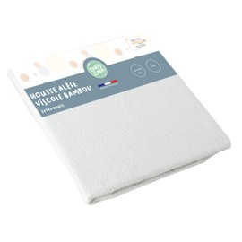 babyCalin - Matratzenbezug aus extra weicher Viskose - 40x80 cm Weiß