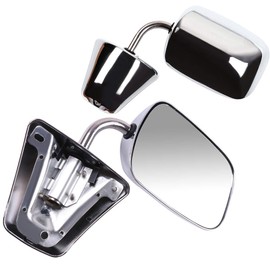 OCPTY Driver And Passenger Side View Mirrors Compatible With 1973-1991For Chevy Blazer Suburban 1973-1987 Pickup Truck1988-1991 Pickup Truck1978-1991 Van Metallic Finish Manual Fold Non-Heated Abs