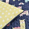 Make A Wish Southwest Llama Cactus Navy & Yellow Reversible