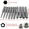 Bestgle 10 Pcs Magnetic Pentagon Head Screwdriver Bits Set 1/4