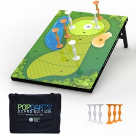 PopGolf Board Edition Set - Popdarts Backyard, Indoor and Outdoor Game - Great Cornhole Alternative - Includes 1 All-Weather Board, Exclusive PopGolf Darts, Travel Case, and Score Keeper