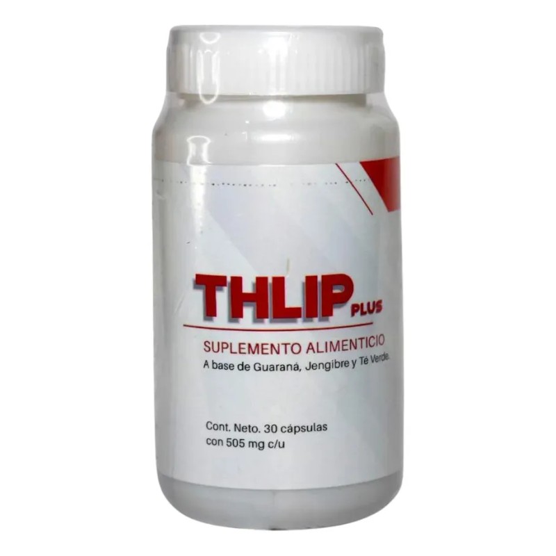 Thlip Plus 30 Cápsulas Con Guaraná, Jengibre Y Té Verde