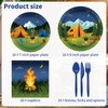VENTASOL 68PCS Camping Party Cutlery |16 Guests, Including Paper Plates,