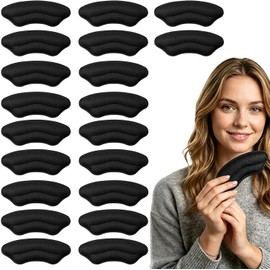 20 Pares Almohadillas de Talón para Zapatos,Talón Autoadhesivas (Negro) Gamuza suave,alivio del dolor y ampollas.Adhesivo fuerte sin residuos. Ajuste perfecto,Talla única: tacones,botas,tenis.
