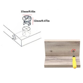 Pack of 20 Eccentric Furniture Connectors YUTOU 15 x 12 mm Furniture Connectors Cabinet Connector Zinc Alloy Eccentric Cam Wheel for Cupboard Drawer Chest of Drawers and Wardrobe Furniture Panels