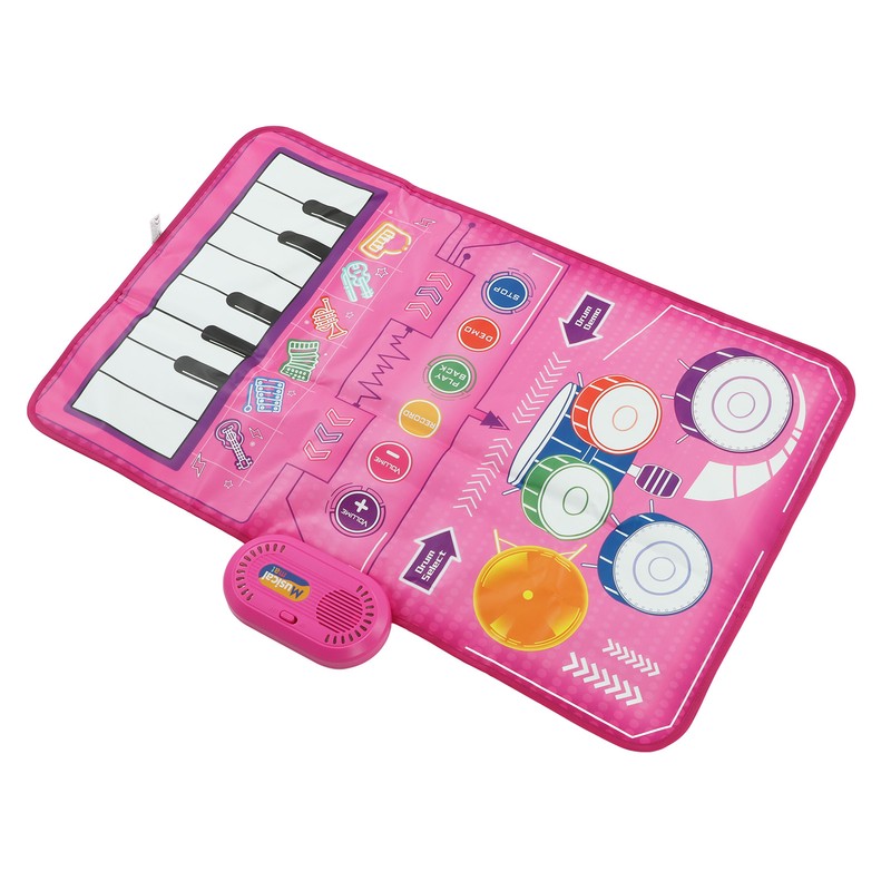 2 in 1 Touch Piano Drum Mat Early Educational Portable