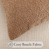 JoraLion Boucle Lumbar Pillow Cover 14x26 inch, Brown Textured Throw