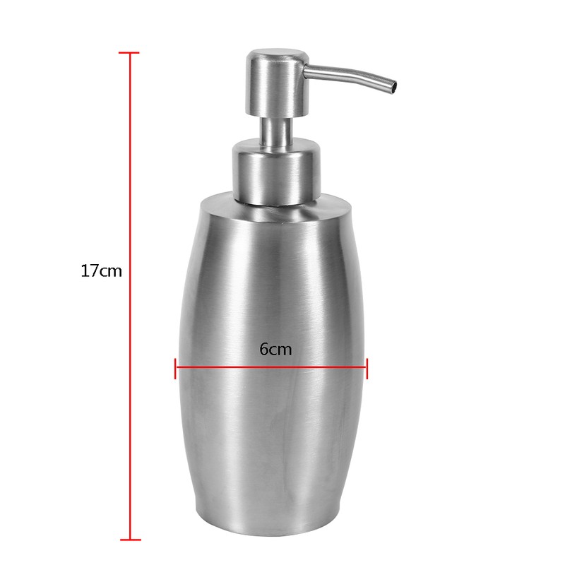 1pc 304 Stainless Steel Bathroom Shampoo Shower Pump Lotion Dispenser
