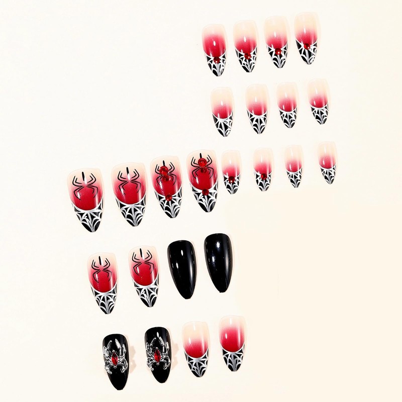 MISUD Press on Nails - Medium Stiletto Glue on Nails