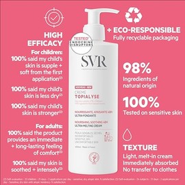 SVR Topialyse Crema Corporal Hidratante Para Piel Seca, 400 ml