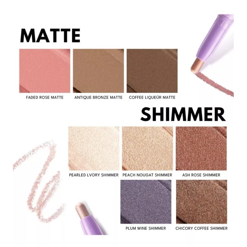 Imakeupnow Color Stick Eyeshadow & Face Color Set Of 8