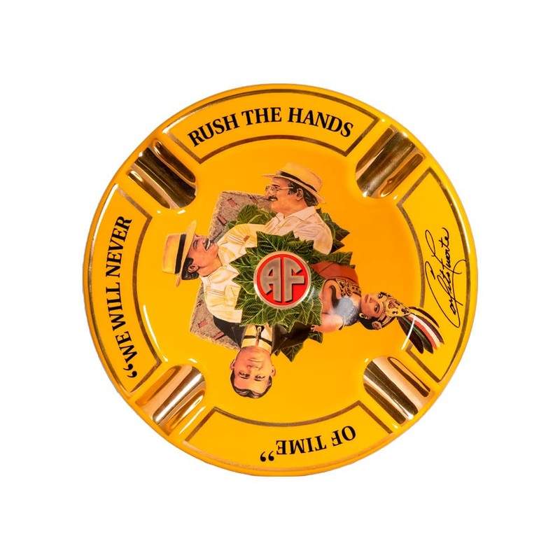 Arturo Fuente Hands Of Time Cigar Ashtray (OpusX Oscuro Yellow)