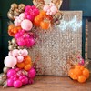 NISOCY Pink and Orange Balloons Arch Kit, 120PCS Hot Pink