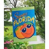 Magnolia Garden Sunny Florida Smiling Oranges Leafy Green and Blue