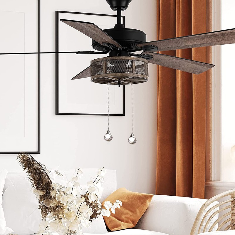 Ceiling Fan Pull Chain Decorative Extension 12 Inches Clear Prism