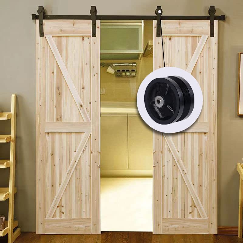 SYRATION 4"x2" Cast Iron V Groove Caster Wheel with Straight