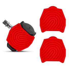 2pcs Replacement Pedal Converter for Peloton Bike & Bike+, Pedal Adapter Clipless Flat Pedal Converter for Regular Shoes, Exercise Bike Accessories (Red)