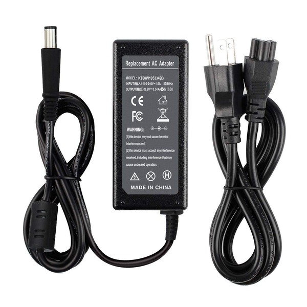 BYTEC 65W 19.5V 3.34A AC Adapter Charger Compatible with Dell