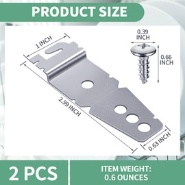 HNYYZL 2PCS Undercounter Dishwasher Mounting Bracket with Screws for Replacement,WP8269145 Replacement Dishwasher Upper Mounting Bracket(2.99''L x 1''W)