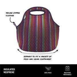 BUILT NY Gourmet Getaway Neoprene Lunch Tote, Micro Dot