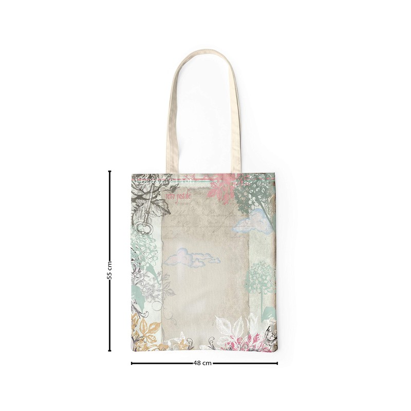 Le Jardin du Lin Printed Shopping Bag, Reusable Bag, Foldable,