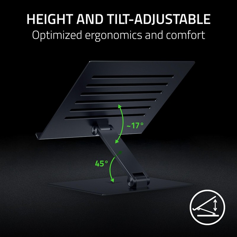 Razer Adjustable Laptop Stand: Supports Phones, Tablets, Laptops, Macbooks up
