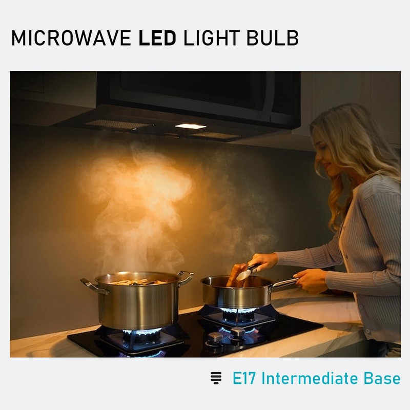 Maelsrlg LED Microwave Light Bulbs Under Hood, E17 LED Bulb