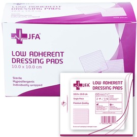 Low Adherent Sterile Absorbent Wound Dressing Pad 10cm x 10cm – Pack of 100