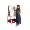 First Impressions Multi-Use Children's Wood Art Easel w/ Paint Brush,