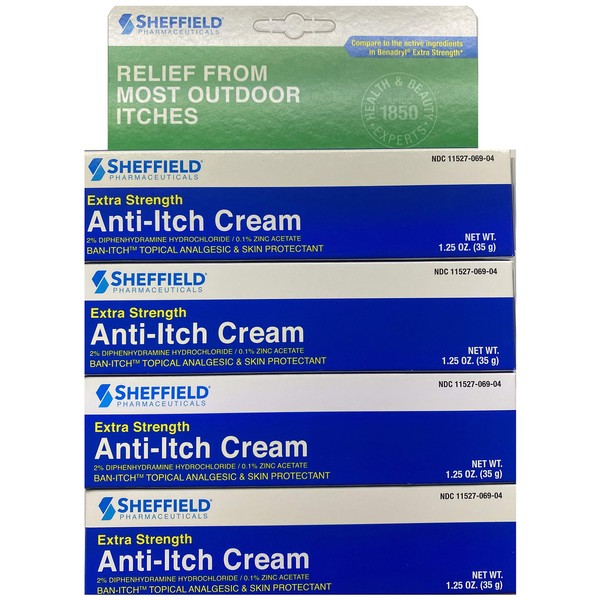 Dr. Sheffield's Anti-Itch Cream with Histamine Blocker - 1.25 Oz. (4)