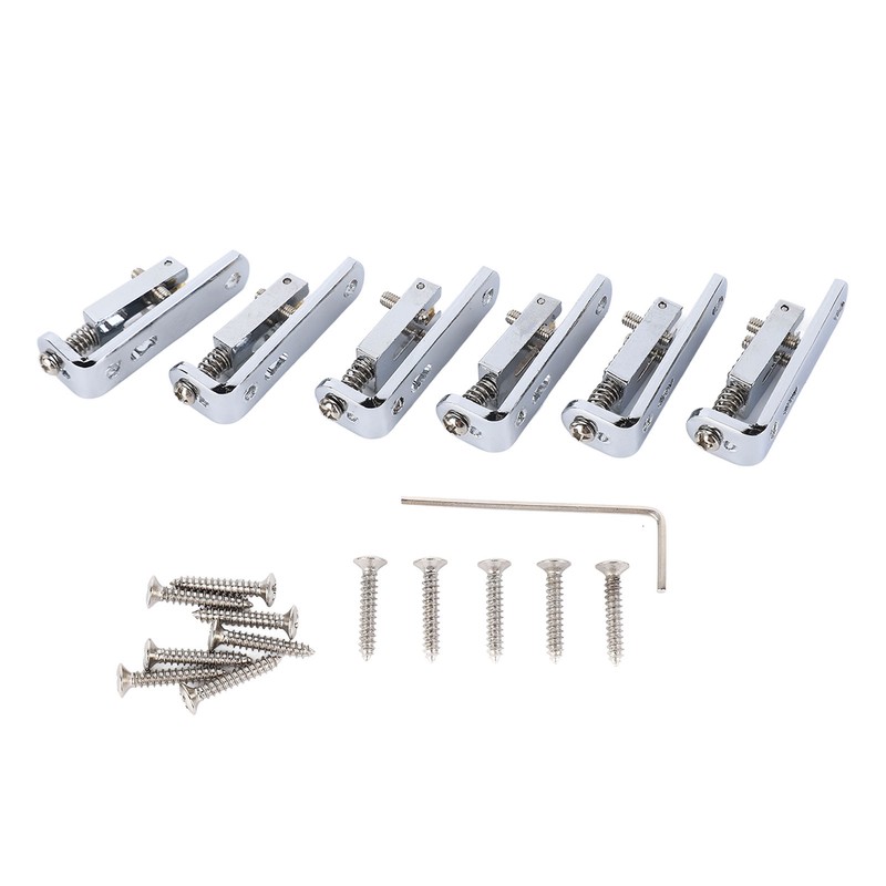 Electric Guitar Split Bridge Saddle Roller Ball String Plate Metal