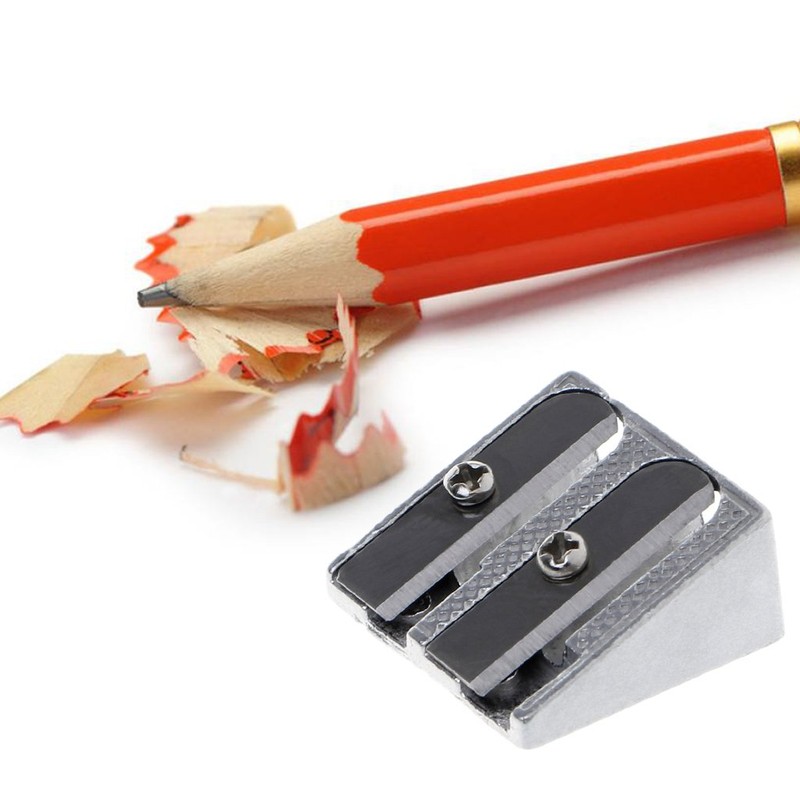 Wanfor Sharpener, Metal Bevelled Double Hole Pencil Sharpener School Office